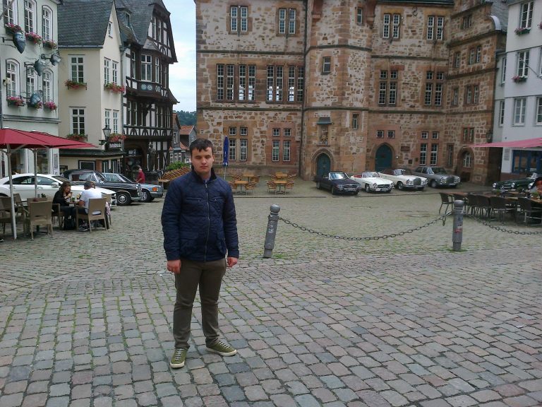 Harrison at the Marktplatz