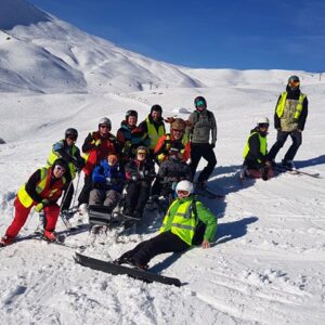 The group on the slopes