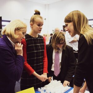 Students exploring careers fair