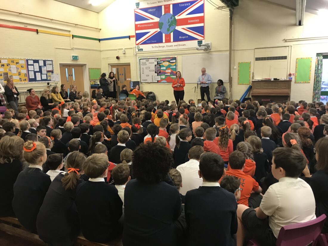 Schools - Go orange assembly