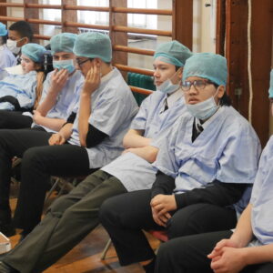 Students dressed as surgeons!