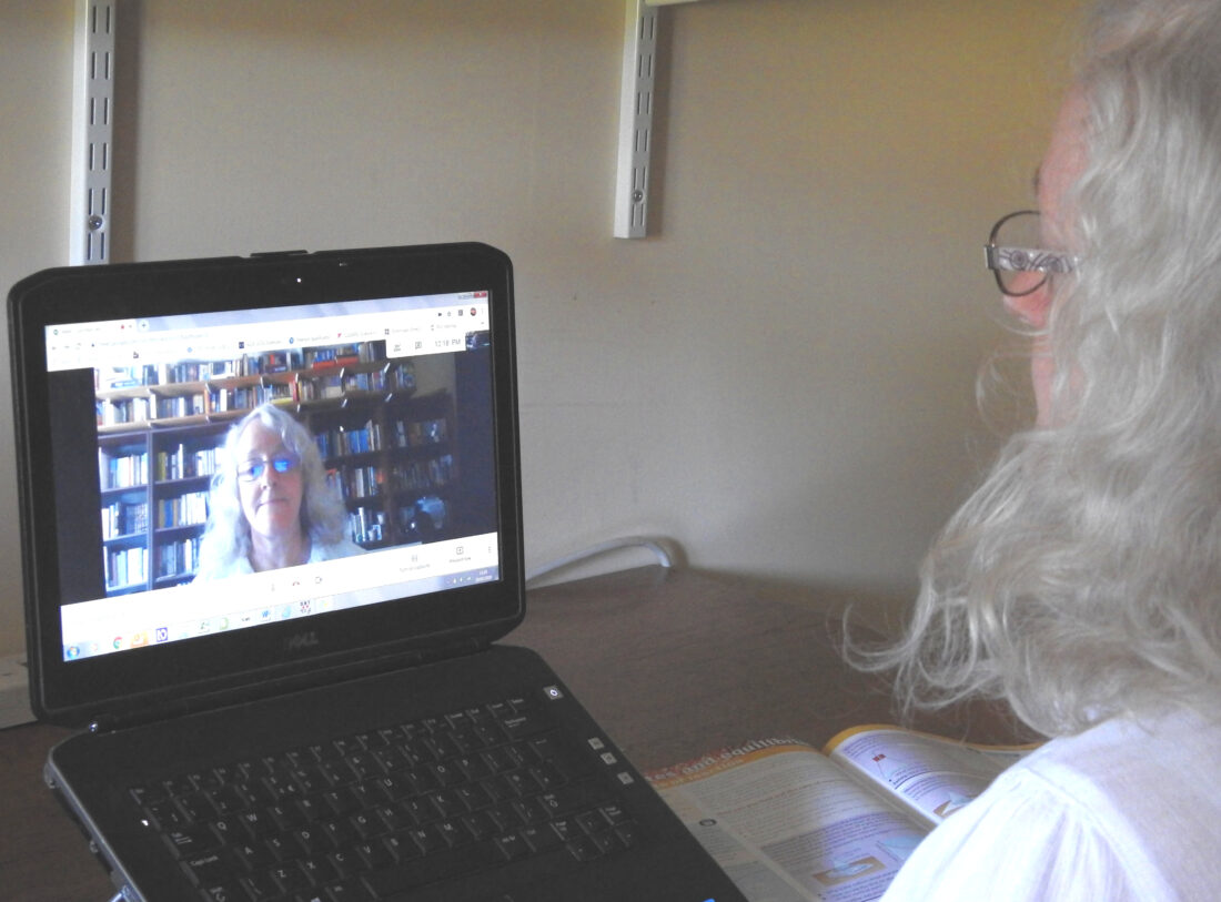 Dr Moody in her home classroom