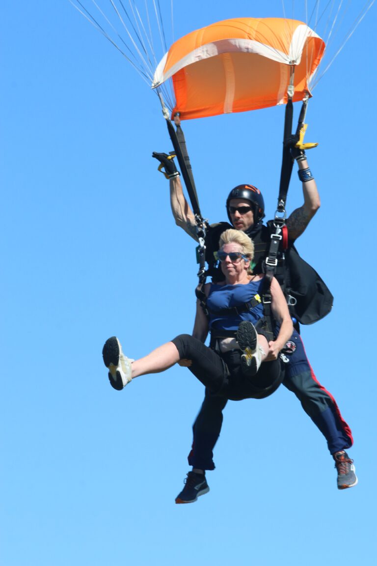 Nic Ross landing at the end of her dive