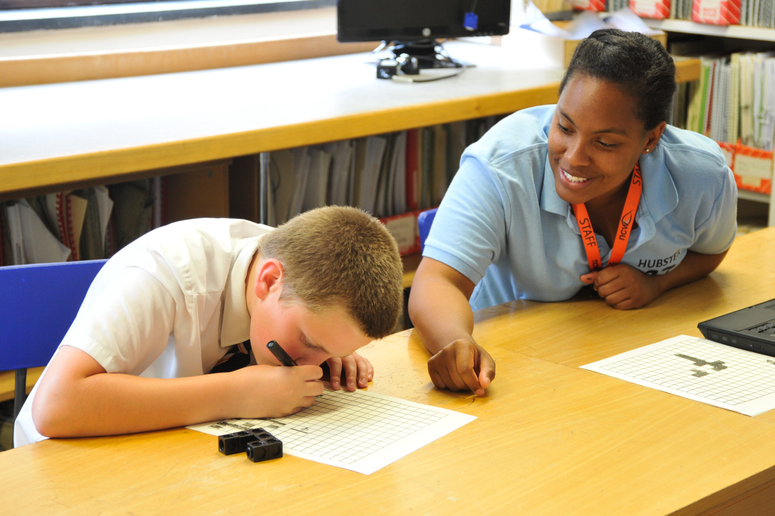 Student being supported in class by Learning Support Assistant