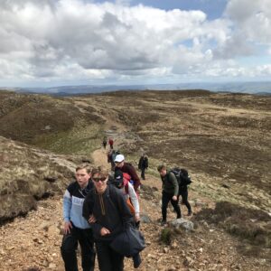 The group reaching the summit