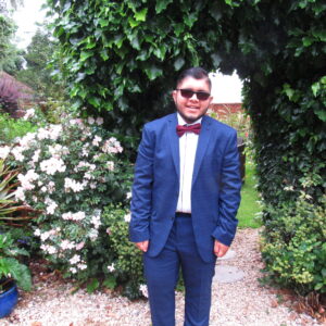 Haris smiling for the camera