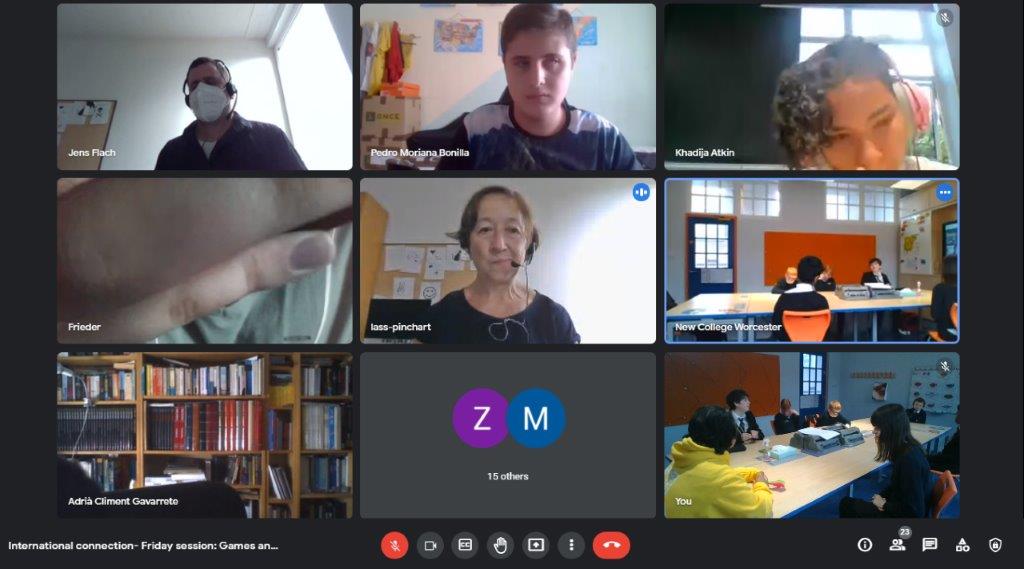 Screenshot of remote lesson