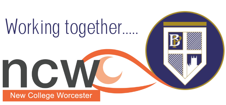 image of the ncw logo and the Bishop Perowne Logo and the text 'working together'.