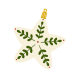 a bauble in the shape of a star