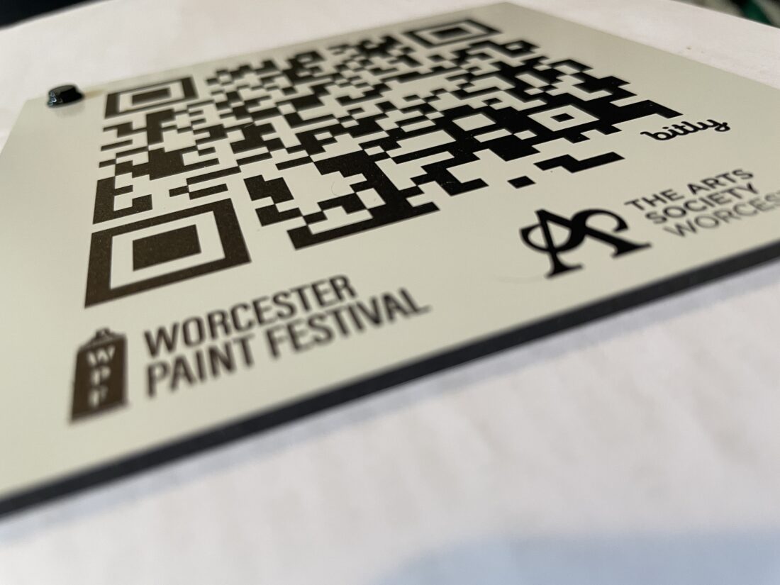 Phopto of a QR code plaque