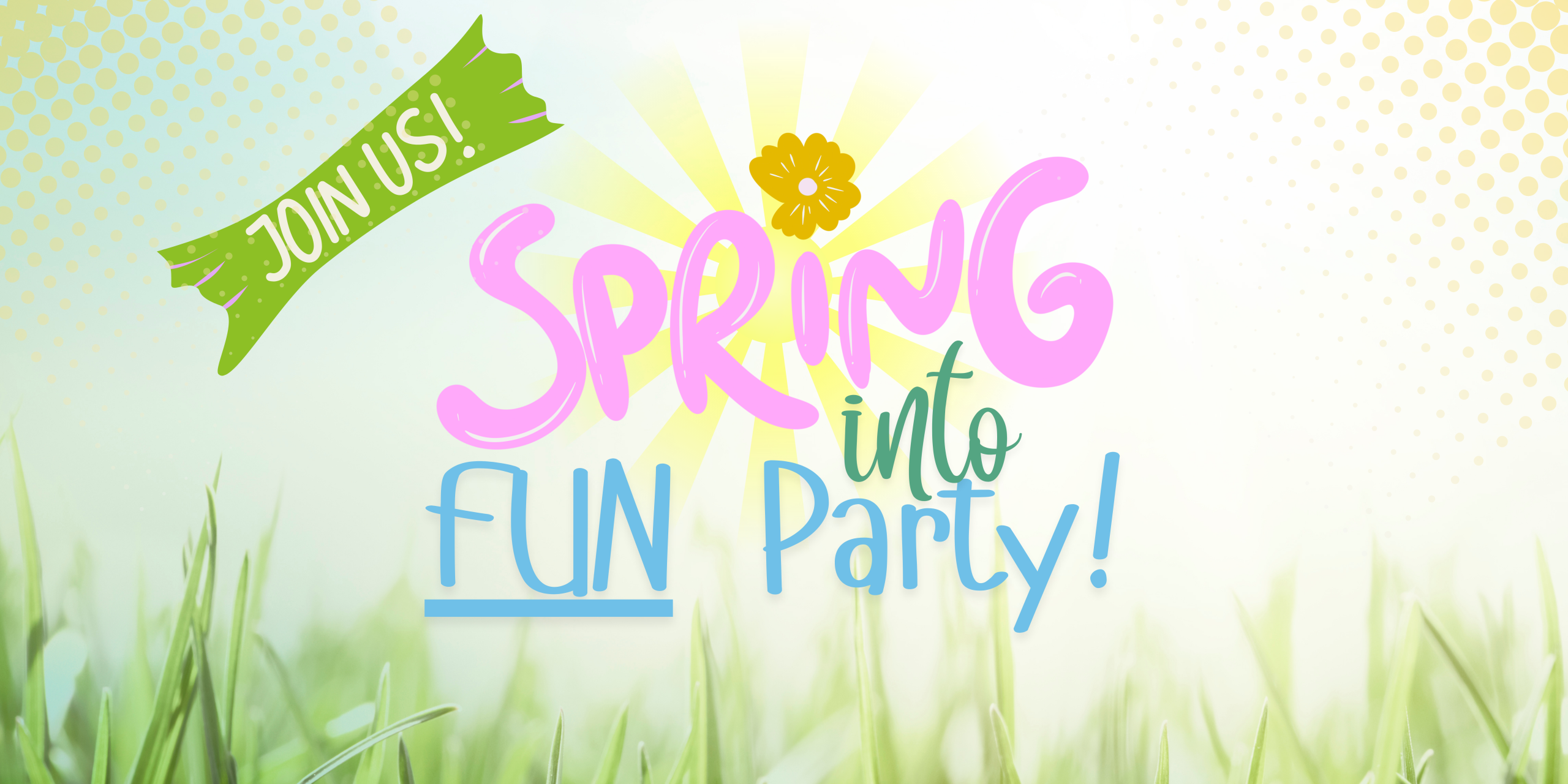 Promotional graphic for NCW’s “Spring into Fun Party.”