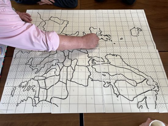 A tactile map used in Geography lessons