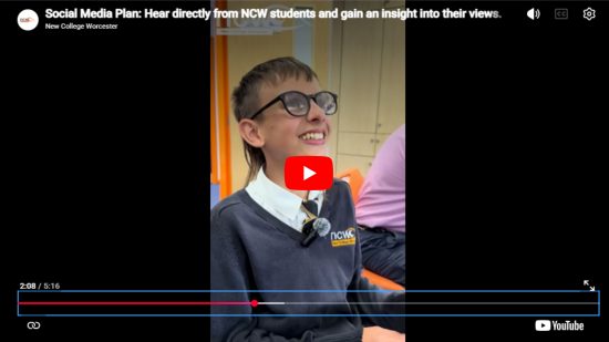 youtube screen shot of a student talking and smiling
