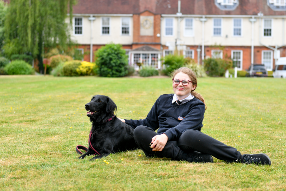 Ruby and the therapy Dog