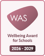 WAS website badge. It reads 'Wellbeing Award for Schools 2026-2029'